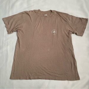 Anine Bing Women Basic Gray Cotton Crewneck Graphic Short Sleeve T-Shirt Size XS